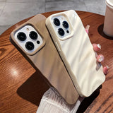 Yeknu  Wave Phone Case For iPhone 17 Air 16 15 14 13 12 Pro Max 11 XS XR X 6 7 8 Plus Soft Bumper Shockproof Cover Solid Color Coque