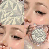 Yeknu  Dual Tone Highlighter Palette 3D Effect Shimmer Matte Contour Powder Face Illuminator Makeup
