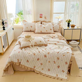 Yeknu 2025 new skin-friendly washed cotton summer quilt printing air conditioner quilt summer cool quilt machine wash single double