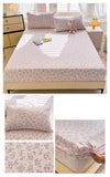 Yeknu Elastic Fitted Sheet Floral Style Bedsheet Soft Bed Cover Home Bed Linen Sheets drap de lit (Pillowcase Need Order)