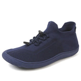 Yeknu  Outdoor large size medium tube flying woven five-finger wide-head socks breathable and non-slip men's casual shoes