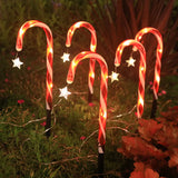 Yeknu  Christmas Candy Cane Lights 8 Modes Timer Remote Waterproof Battery Operated Pathway Marker Garden Landscape Decor Lawn Lights