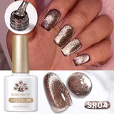 Yeknu  10ml Super Shining Reflective Cat Magnetic Gel Ultra Shine Glitter Red Silver Soak Off UV LED Gel Nail Art Varnish