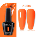 Yeknu  15ml Orange Color Nail Gel Polish Semi Permanent Red Pink Gellack Nail Art Salon Soak Off UV LED Glitter Nail Gel Varnish