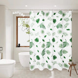 Yeknu  Transparent Waterproof Shower Curtain Bathroom Translucent Partition Curtain Easy Clean Wipe Mildew Proof Curtains with Hooks