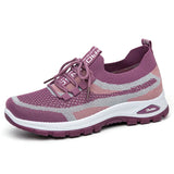Yeknu  Cross-border spring and autumn new women's shoes sports flying woven mesh light mouth light casual comfortable