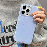 Yeknu Luxury Ins Candy Color Polka Dot Phone Case for iPhone 12 13 14 15 16 Pro Max 16Pro Wave Point Soft Silicone Ultra Slim Cover