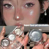 Yeknu  Gorgeous Glitter Eyeshadow Long Lasting Waterproof Pearlescent Glitter Shimmer Eye Shadow Eyes Body Glitter Makeup Cosmetics