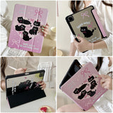 Yeknu  Cute little black cat For iPad 2024 2022 Pro Air 11 12.9 13 Case 9.7 10.2 5th 6th 7th 8th 9th 10th Generation Air 5 4 10.9 Cover