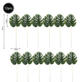 Yeknu  Hawaiian Luau Party Decorations Artificial Tropical Monstera Leaves and Hibiscus Flowers for Summer Beach Jungle Theme Birthday