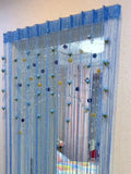 Yeknu  Thiened No-Drill Rose Line Curtain Modern mat Living Room Partition Baund Decorative Hanging Door Curtain
