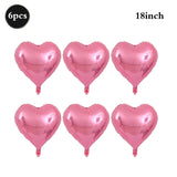 Yeknu  Pink Bow Birthday Decorations Pink Heart Star Foil Balloons Girls Women Bow Party Coquette Birthday Decors Baby Shower Supplies