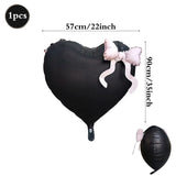 Yeknu  Heart-shaped Foil Balloon with Bow for Women Birthday Party Weddings Baby Shows Valentine's Day Anniversary Photograph  Decor