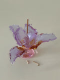 Yeknu  Handmade 3D Glass Ceramic Lily Incense Holder Ornament Glass Fragrance Ornament