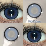Yeknu  2pcs Cyberpunk Blue Contact Lenses for Eyes Fashion Color Pupils Beauty Eye Color lenses Natural Gray Lens Myopia Lenses