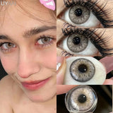 Yeknu  New Natural Lenses Gray Lenses 1 Pair Color Eye Contacts Blue Pupils Korean Style y2k Lenses Big Eyes Colorcon