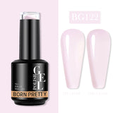 Yeknu  Rubber Base Gel Nail Polish Pink White Base Gel Top Coat Jelly Semi Transparen French Soak Off UV Nail Art Varnish