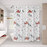 Yeknu  Transparent Waterproof Shower Curtain Bathroom Translucent Partition Curtain Easy Clean Wipe Mildew Proof Curtains with Hooks