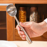 Yeknu  1PC Ice Cream Spoon Stainless Steel Summer Ice Cream Dessert Spoon Long Handle Fruit Tableware Household Goods