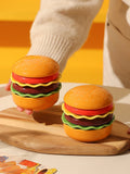 Yeknu Hamburger Dish Seasoning Dish Six Piece Set Dipping Dish Cute Tableware Ceramic Underglaze Color Soy Sauce Dish Household Side D