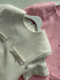 Summer Tweed Mini Dress Women Loose A-Line Elegant Fashion Korean Style Ladies Dresses Short Sleeve Woman Dress
