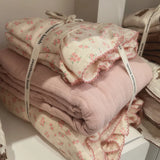 Yeknu  Pure Cotton Printed Double-Layer Yarn Quilt Cover Luxury Nude Sleeping Duvet Cover for Kids Adults Single Double Size Bedding