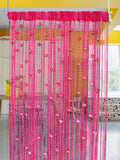 Yeknu  Thiened No-Drill Rose Line Curtain Modern mat Living Room Partition Baund Decorative Hanging Door Curtain