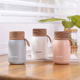 Yeknu  220ml Mini Wood Lid Stainless Steel 304 Thermal Flask Fashion Portable Pocket Coffee Tea Thermal Water Bottle Tumbler