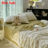Yeknu  Cloud-feeling double-layer yarn summer quilt air conditioner quilt four-piece set soft small fresh machine washable