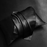 Yeknu  Nordic Washed Silk Pillowcase Decorative Luxury Throw Pillow Cover Comfortable Solid Satin White Gray Bedding Cushion Cases