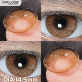 Yeknu  2pcs/pair 14.5MM Iris Brown Lenses Beauty Makeup Pupils Eye Color Lenses Colorful Contact Lenses Fashion Blue Green Lens