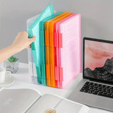 Yeknu  1pc Multi-layer Portable File Box Waterproof Contract Storage Box A4 Plastic PP File Box  Portable Transparent File Box