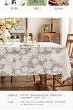Yeknu 2025 new lace tablecloth modern simple hollow jacquard table cover atmosphere dessert table coffee table
