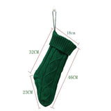 Yeknu  Large Size Christmas Stockings 18 Inches Length Hanging Loop Design Hanging Stockings Cable Knitted Texture