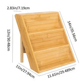 Yeknu  Wooden multi-layer seasoning kitchen rack - wooden tiered bottle and jar storage display stand for spices on the tabletop