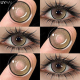 Yeknu  [Best Seller] Color Contact Lenses for Eyes 1 Pair Korean Fashion Lenses y2k Colorcon Costmetics Purple Lenses Gray Lens