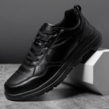 Yeknu  Men's Business Shoes Soft Moccasin Shoes Comfortable Casual Shoes for Men Autumn Solid Black White Men Sneakers