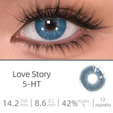 Yeknu  Love Story series Multiple colors Natural soft Contact lenses Blue Lenses Green Pupils Lens Yearly Cosmetic