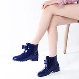 Women Rain Boots Waterproof Shoes Woman Non-slip Transparent Boots Female Candy Colors Outdoor Girl's Shoes goth bota feminina