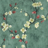 Yeknu  10M Vintage Floral Green Peel And Stick Retro European Style Self-adhesive Waterproof Wallpapers Living Room Bedroom Renovation