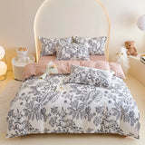 Yeknu  Spring  Plant-based Cashmere Single Quilt Cover Printed Duvet Cover Skin-friendly and Breathable Bedding 150x200 220x240