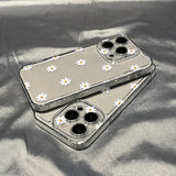 Yeknu  Small Flower Soft Case For iPhone 16 Pro Case iPhone 15 13 16e 11 12 14 17 Pro Max XR XS 7 8 Plus SE Shockproof Anti-drop Cover
