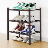 Yeknu  Olanly Durable Bamboo Shoe Organizer For Closet Sturdy Easy Assembly Shoe Rack Stackable Free Standing Wooden Shoe Storage Shelf