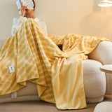 Yeknu Ins Nordic Simple Style Blanket Nap Office Shawl Autumn and Winter Blanket Imitation Cashmere Sofa Blanket