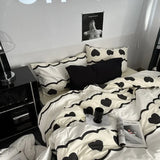 Yeknu  Bedding Set Striped Boys and Girls Twin Large Bedding Set Bedding Adult Fashion Bedding Set