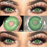 Yeknu  2pcs Colored Contacts Lenses for Eyes Fashion Blue Contact Lens Brown Lenses Gray Pupils Yearly Cosmetic Green Contacts
