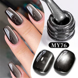 Yeknu  10ml Super Shining Reflective Cat Magnetic Gel Ultra Shine Glitter Red Silver Soak Off UV LED Gel Nail Art Varnish
