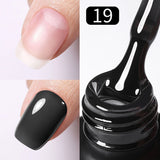 Yeknu  Rubber Base Gel Nail Polish Pink White Base Gel Top Coat Jelly Semi Transparen French Soak Off UV Nail Art Varnish