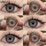 Yeknu  Colored Contact Makeup Natural Brown Eye Lenses Lovesick Series Cosmetics Gray Lenses Woman Makeup Green Beauty Contacts