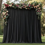 Yeknu  Wrinkle Free Backdrop Curtains for Parties, 1 Panel Polyester Backdrop Drapes for Wedding Birthday Party Photography Background